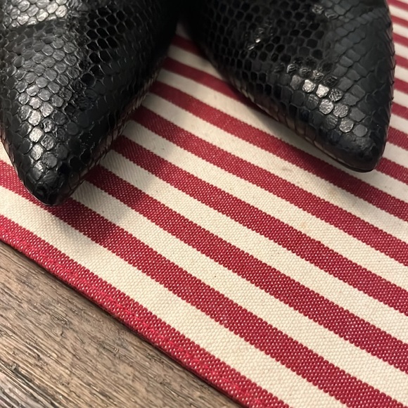 ZARA Blue Collection Snake Skin stiletto Boots - Picture 15 of 16